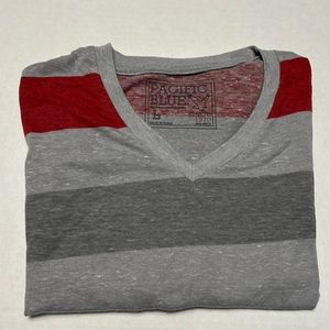 AE Pacific Blue Mens V neck tee